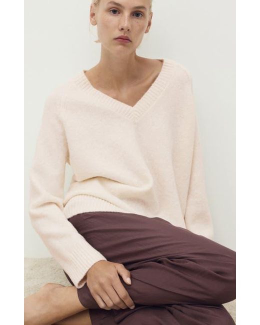 Mango Natural V-Neck Sweater