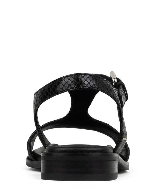 Donald J Pliner Black Dria T-Strap Sandal