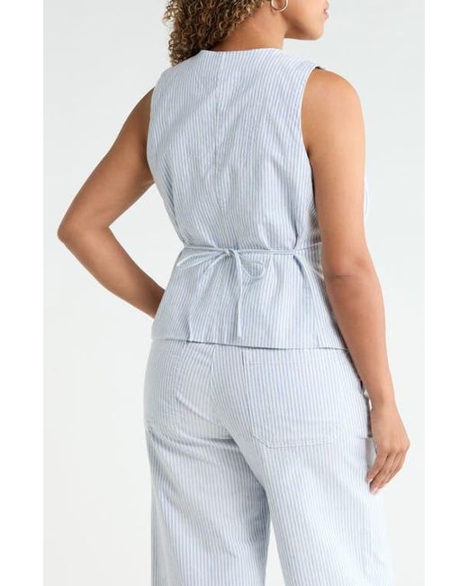 Caslon Blue Front Button Vest
