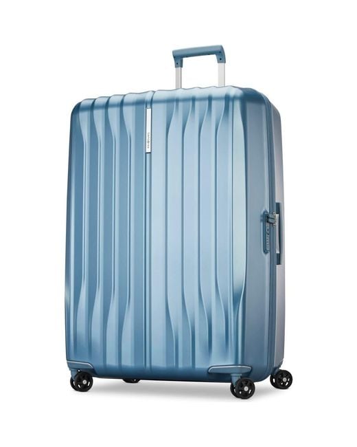 Samsonite Blue Uplift Hardside 32 X-Large Checked Spinner Luggage