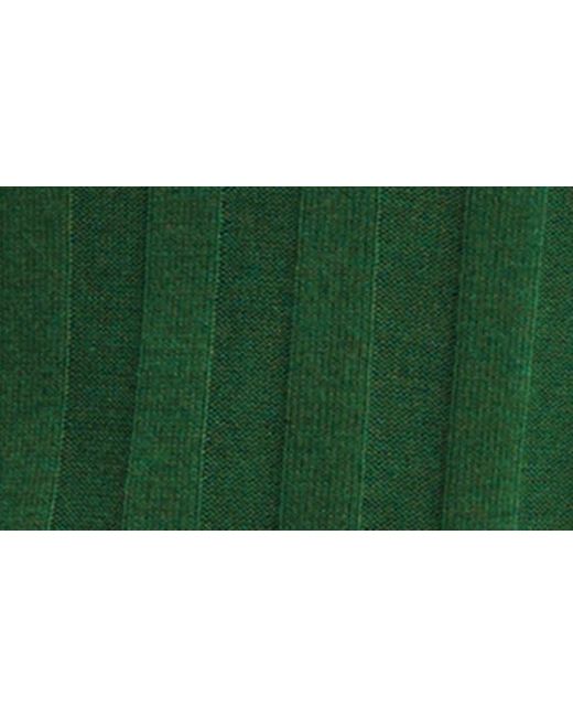 Mango Green Flat Rib Quarter Zip Sweater