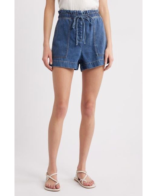Rails Blue Foster Paperbag Denim Shorts