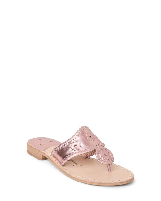 Jack Rogers Pink Jacks Flat Sandal