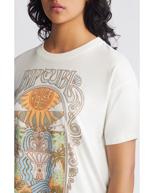 Rip Curl Blue Alchemy Oversize Logo Graphic T-shirt