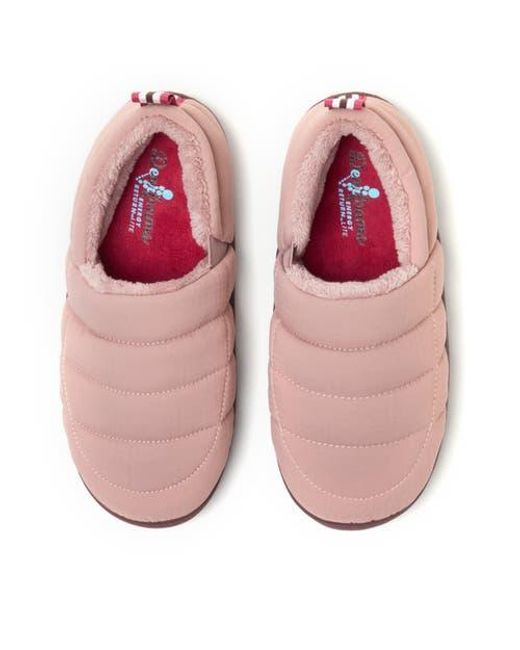 Dearfoams Pink Fern Ripstop Closed Back Slipper