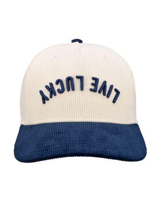 Black Clover Blue Cord Upside Down Luck 3 Hat