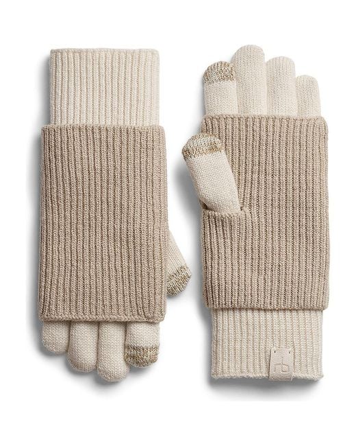 Rag & Bone Natural Blake Tonal Wool Blend Knit Gloves