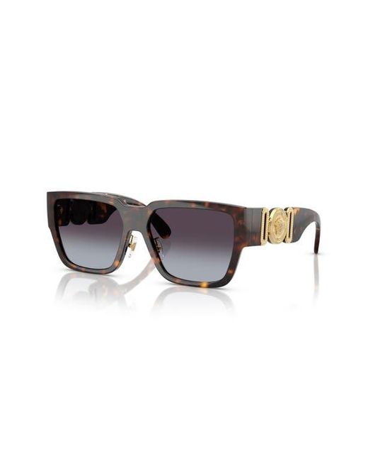 Versace Brown Biggie 57Mm Rectangular Sunglasses for men