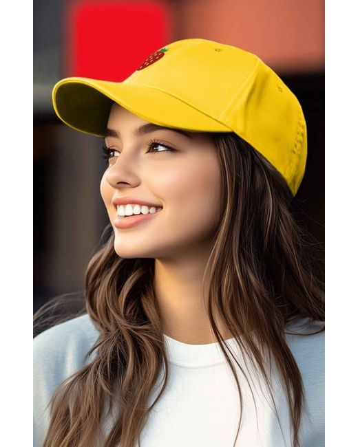 Alix Yellow Strawberry Hat