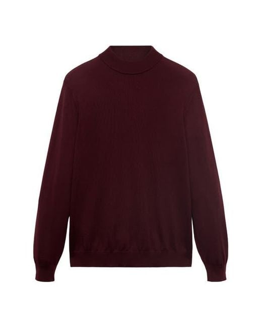 Mango Red Turtleneck Wool Sweater for men