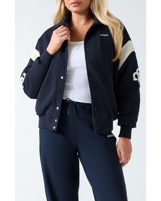 Guess Blue Danika Padded Bomber Jacket