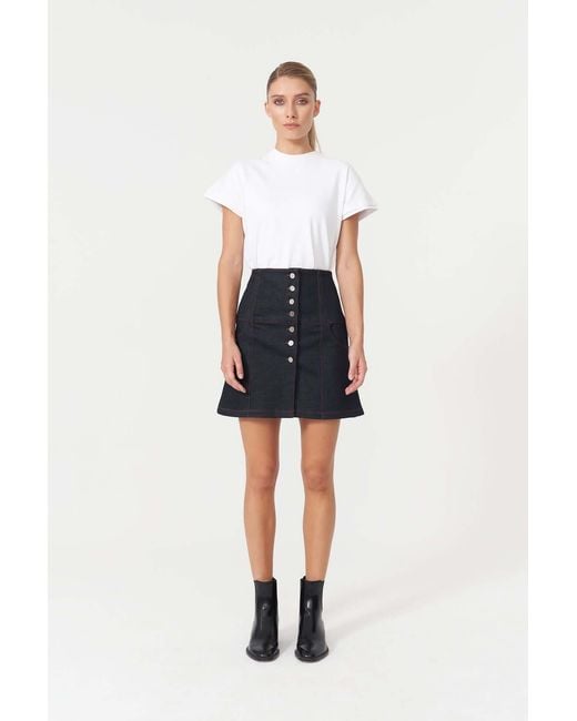 Jendue Blue Oversized Basic T-Shirt