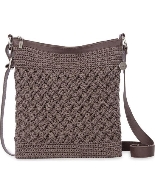 The Sak Brown Lucia Crossbody Hand Crochet Bag
