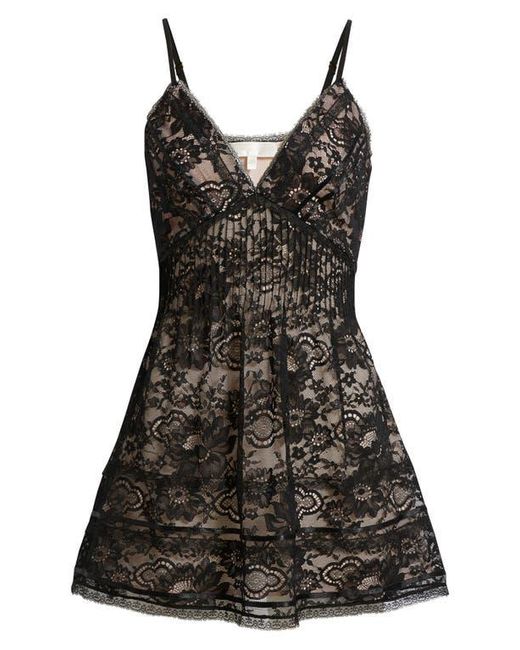 love shack fancy black lace dress LoveShackFancy Women's Sandy Lace Maxi Dress - Black