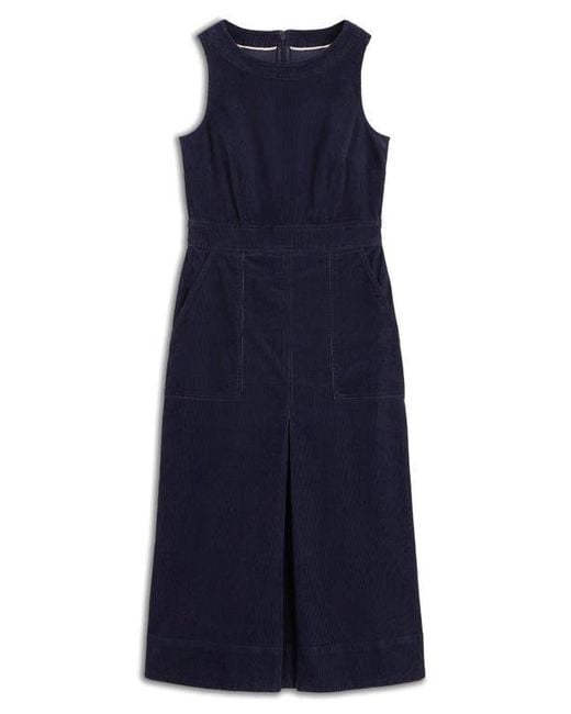 Boden Blue Ula Sleeveless Corduroy Midi Dress