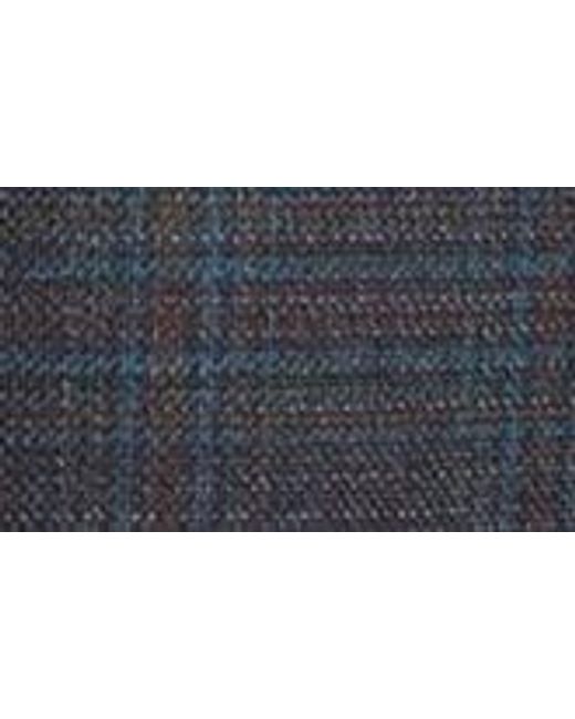 Canali Blue Siena Regular Fit Plaid Silk & Wool Sport Coat for men