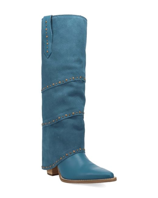 Dingo Blue Texani Studded Knee High Boot