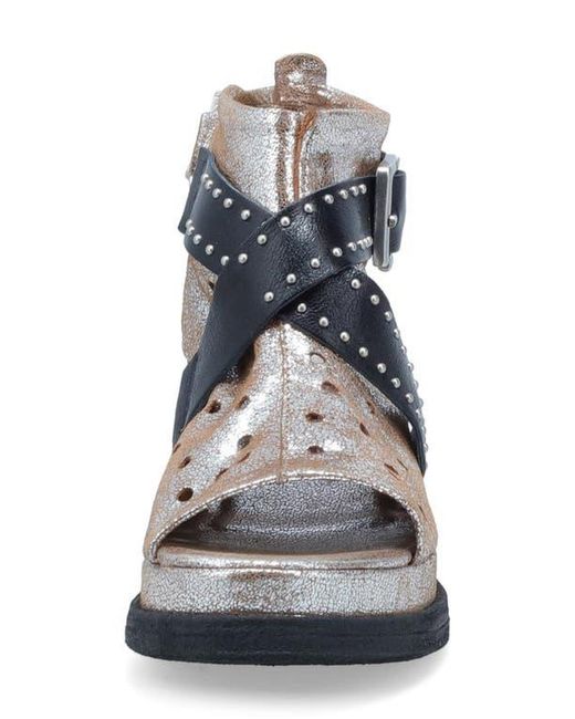 A.s.98 Blue Lorrie Open Toe Bootie