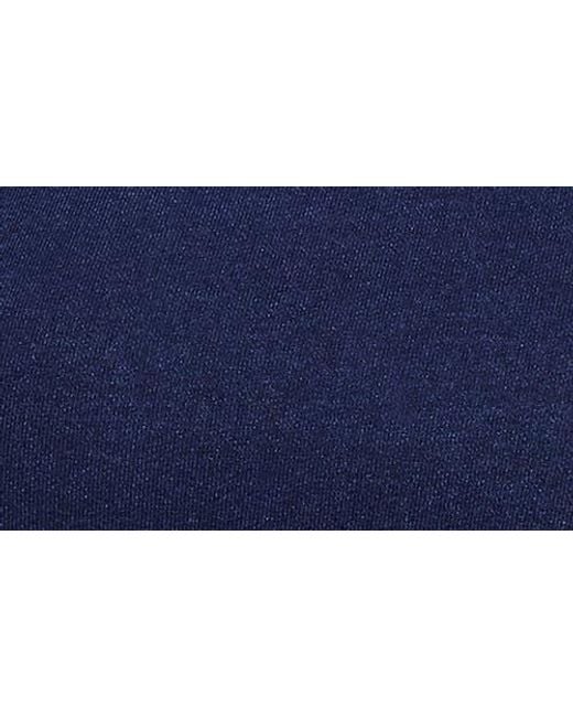 GOOD AMERICAN Blue Jeanius Crop Corset French Terry Hoodie