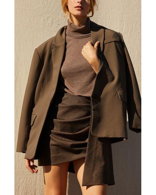 Crescent Black Oversized Single-Breasted Blazer