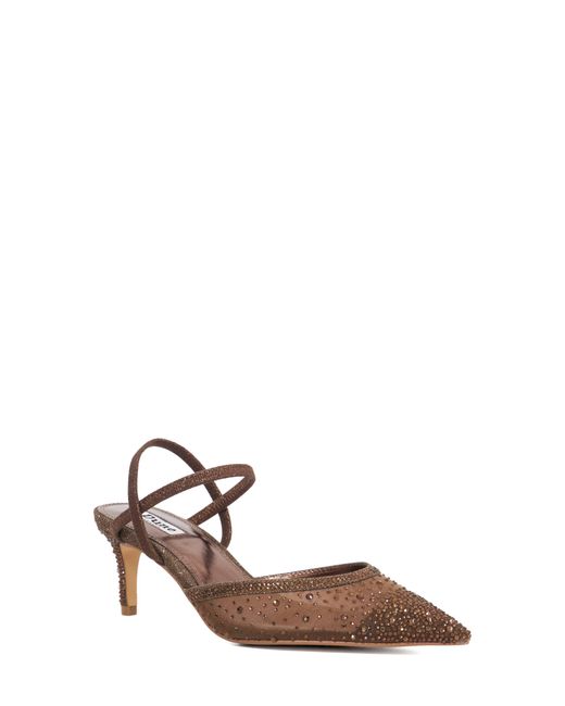 Dune Brown Charismatic Ankle Strap Pump