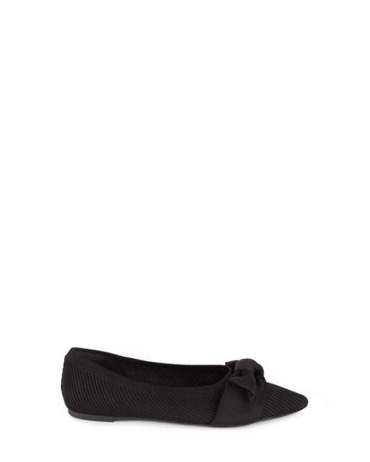 Tahari Black Montserrat Pointed Toe Flat