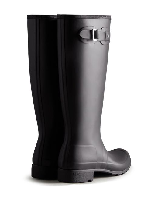 HUNTER Original Tour Tall Packable Waterproof Rain Boot in Black Lyst