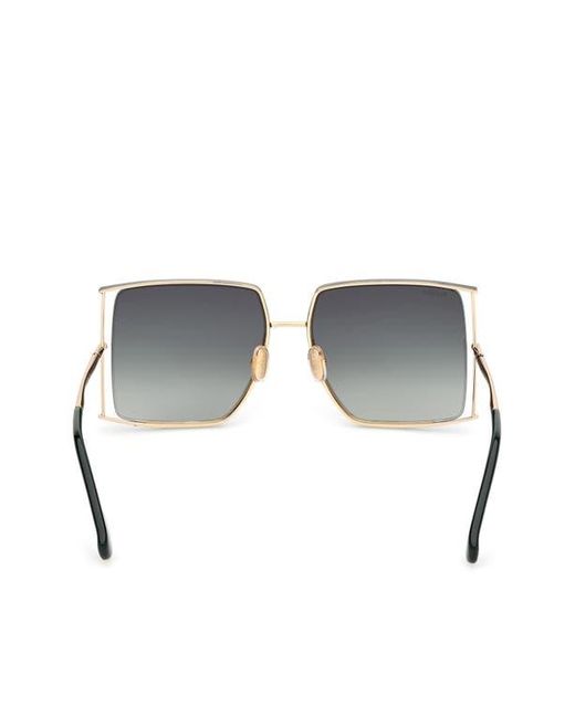 Max Mara Gray 68Mm Gradient Oversize Rectangular Sunglasses