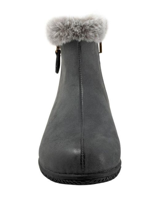 Softwalk® Gray Helena Faux Fur Bootie
