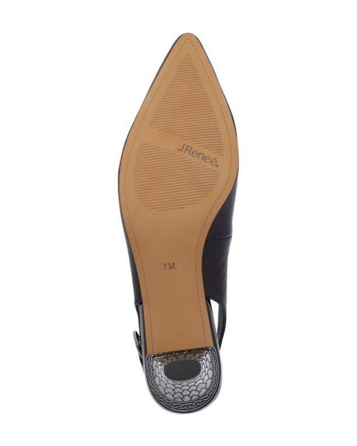 J. Reneé Black Mayetta Slingback Pointed Toe Pump