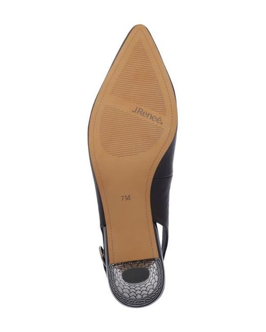 J. Reneé Black Mayetta Slingback Pointed Toe Pump