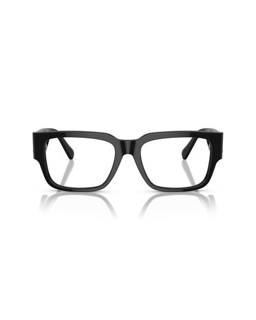 Versace Black 55Mm Square Optical Glasses for men