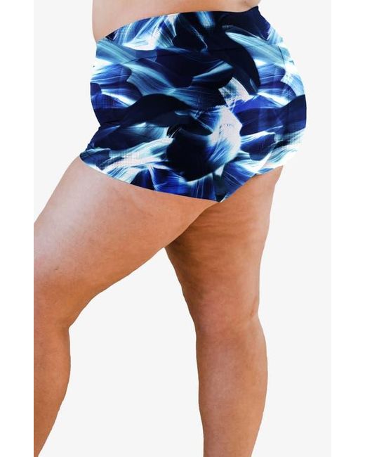 Calypsa Blue Plus Size Swim Shorts