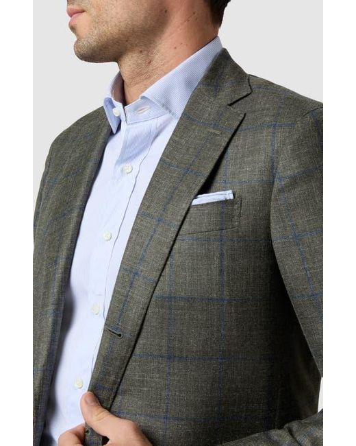 Sid Mashburn Gray Virgil No. 2 Windowpane Check Wool & Silk Blend Sport Coat for men