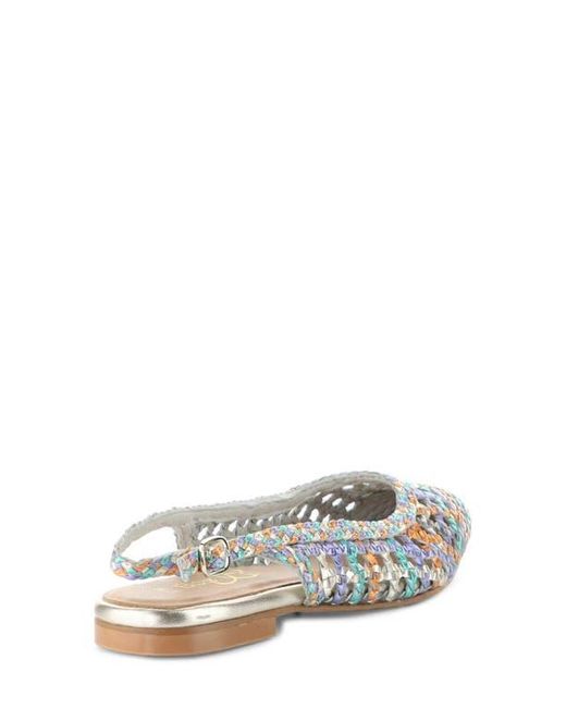 Bos. & Co. Blue Willow Slingback Cap Toe Flat