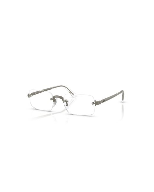 Ray-Ban Gray 54Mm Rectangle Optical Glasses