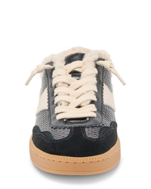 Dolce Vita White Notice Faux Shearling Sneaker