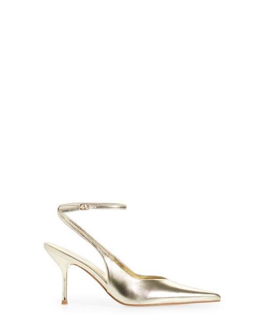 Jeffrey Campbell White Executive Ankle Strap Pointed Toe Slingback Pump