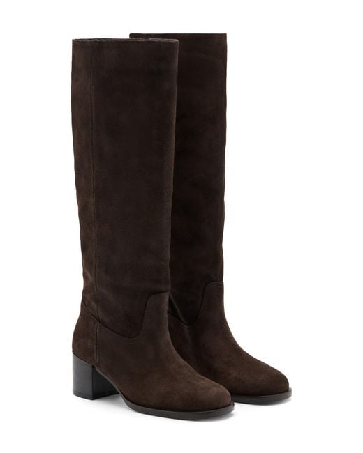 Mango Black Square Toe Boot