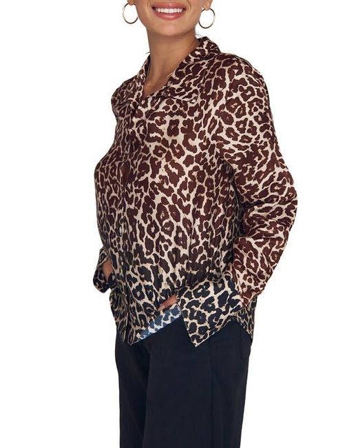 Bella Dahl Black Ombré Leopard Print Button-Up Shirt