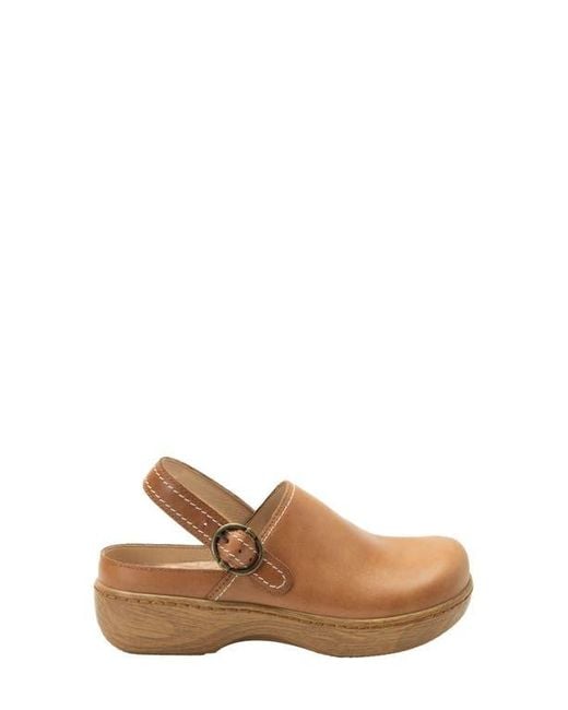 Alegria By Pg Lite Brown Olie Slingback Platform Clog