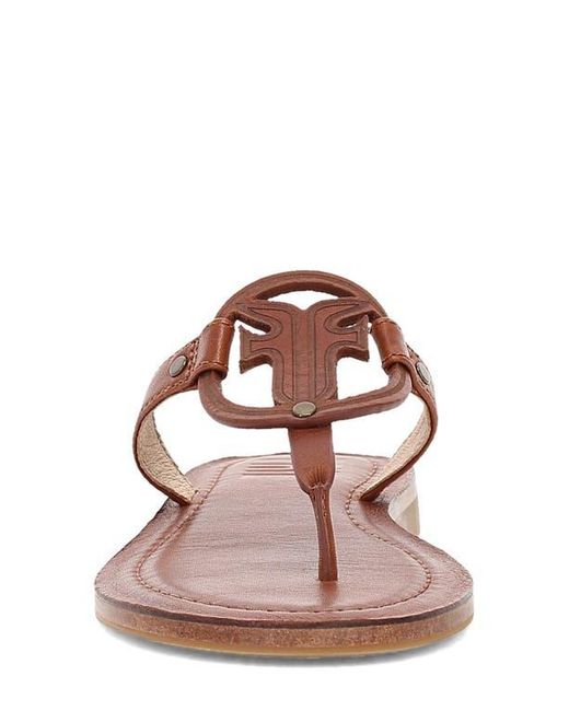 Frye Brown Taylor Logo Sandal