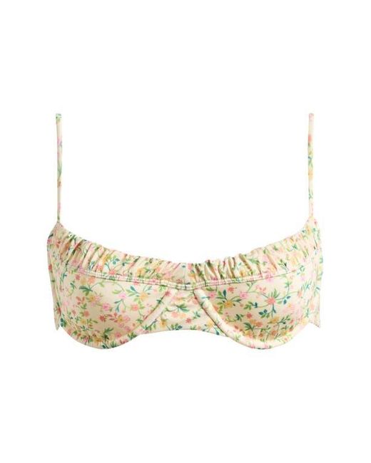PacSun Natural Anemone Floral Bralette Bikini Top