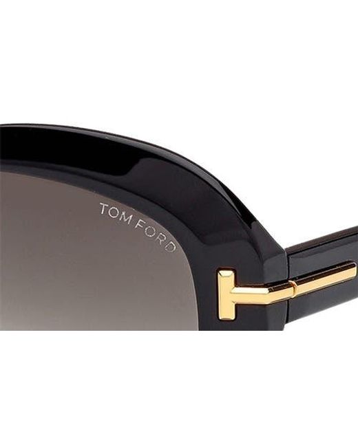 Tom Ford Black Icon 53Mm Gradient Round Sunglasses