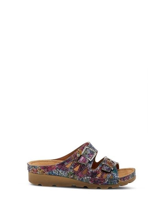 Flexus by Spring Step Multicolor Delphis Slide Sandal