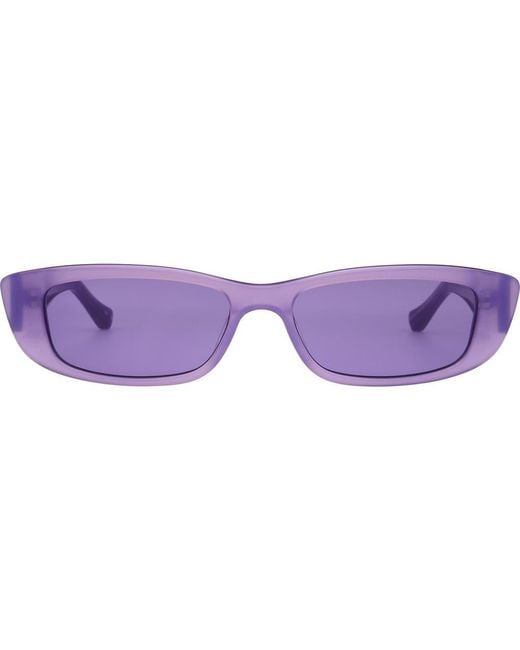 Florence By Mills Purple 53Mm Rectangular Sunglasses