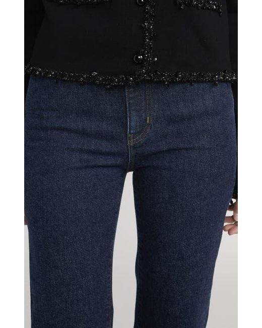 FRAME Blue The Pixie Arrow High Waist Bootcut Jeans