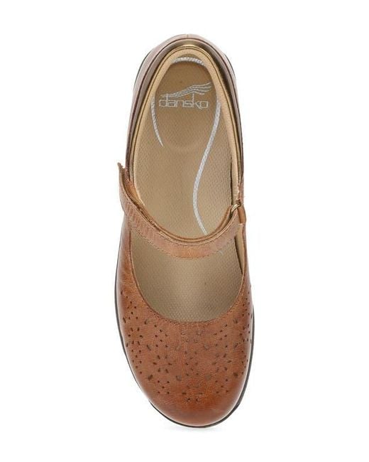 Dansko White Stacy Mary Jane Flat