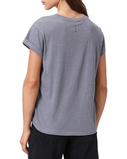 AllSaints Gray Anna Cotton T-Shirt