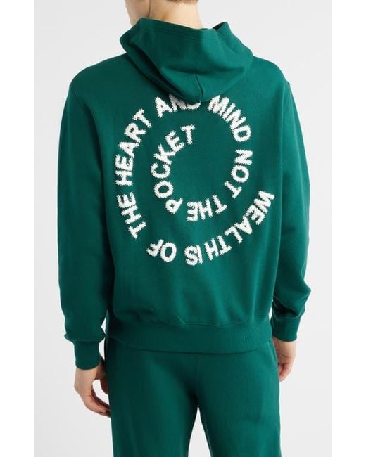 BBCICECREAM Green Script Cotton Graphic Hoodie for men